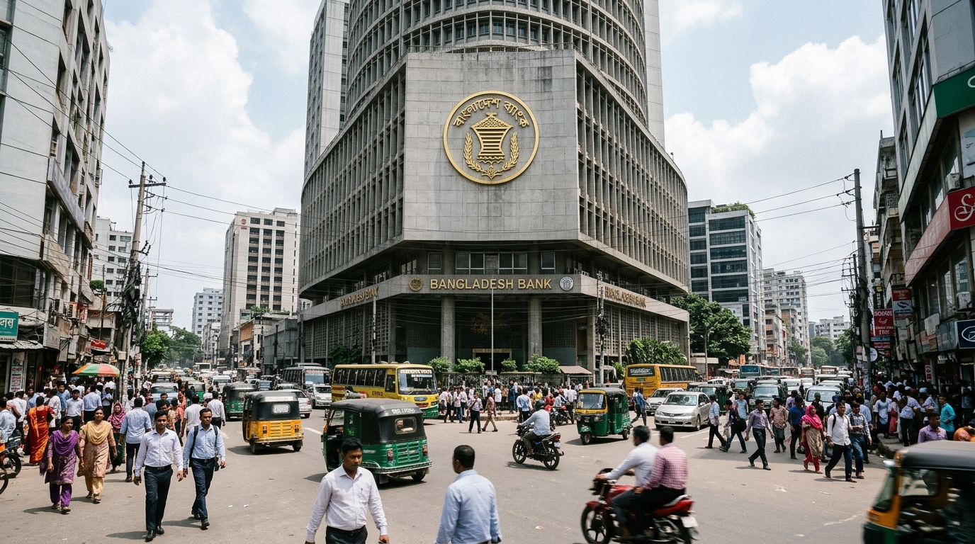 মতিঝিলে বাংলাদেশ ব্যাংকের প্রধান ভবন